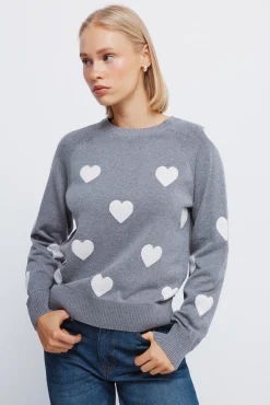 Hot Springfield Pull intarsia gris