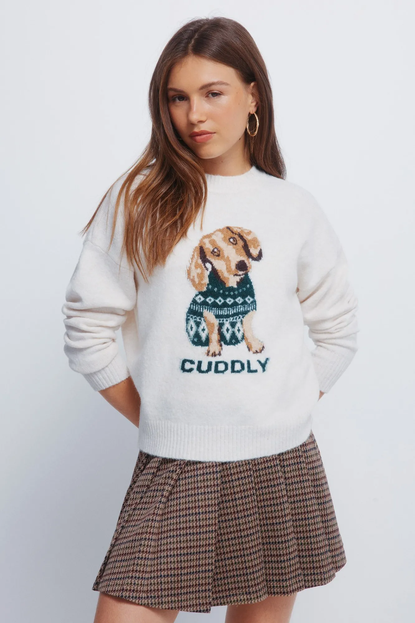 Online Springfield Pull intarsia pour chien «Cuddly» blanc