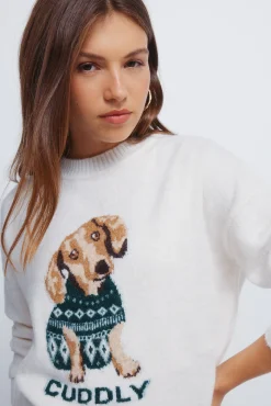 Online Springfield Pull intarsia pour chien «Cuddly» blanc