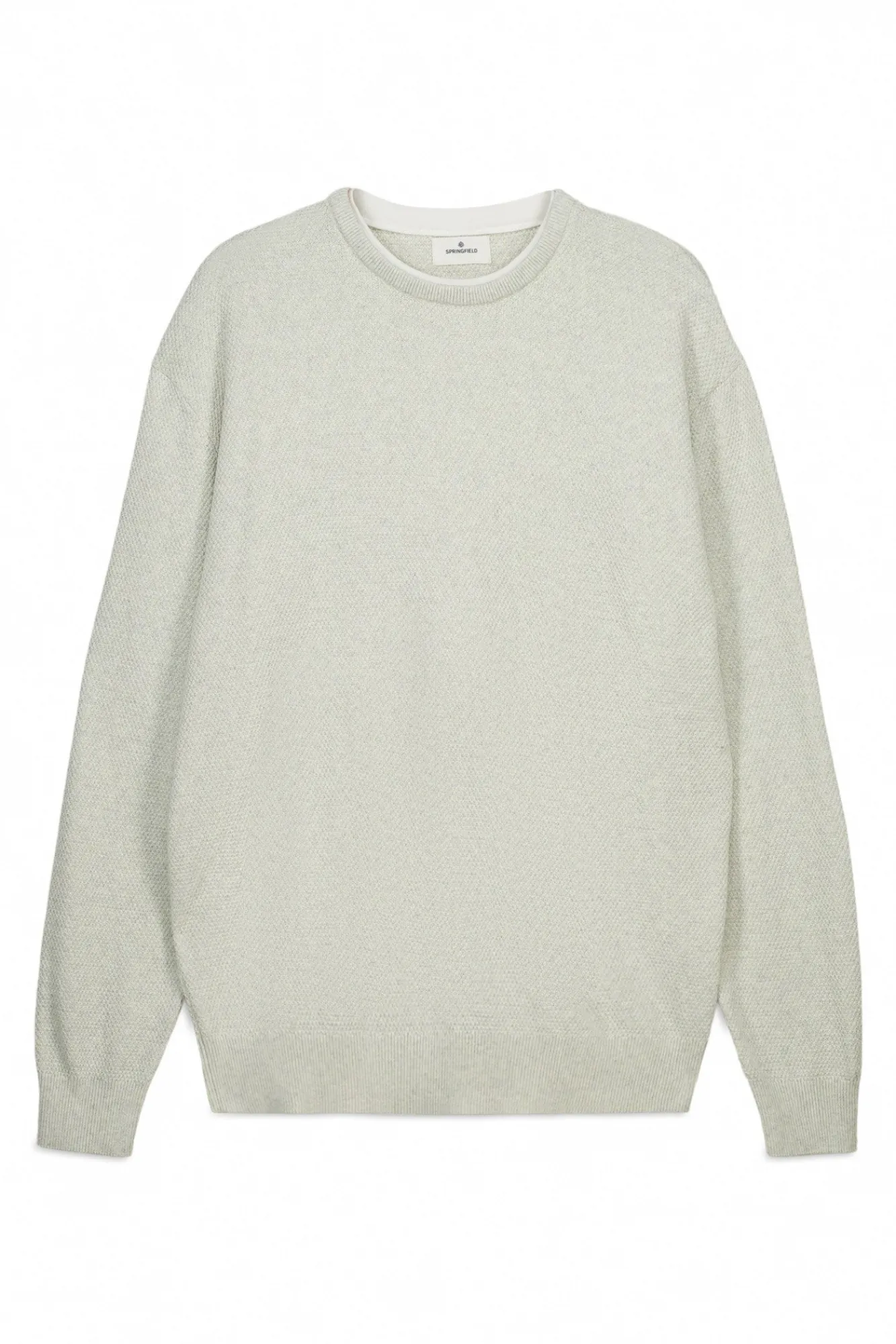 Discount Springfield Pull maille double gris