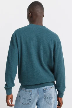 Clearance Springfield Pull maille double bleu