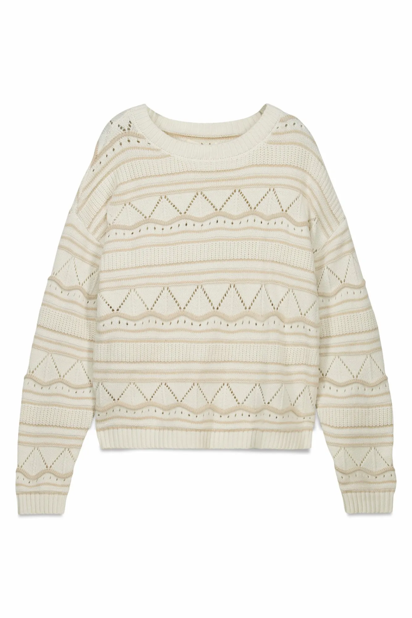 Online Springfield Pull pointelle en maille marron