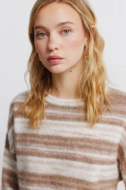 New Springfield Pull rayures dégradées nude