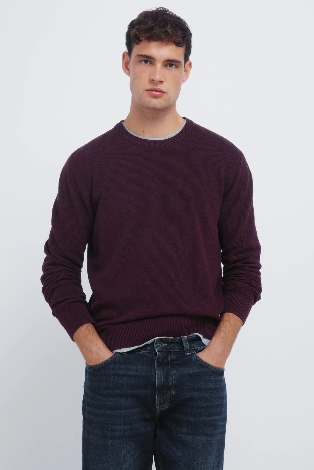 Hot Springfield Pull structuré rouge