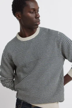 New Springfield Pull structur&eacute; bicolore bleu