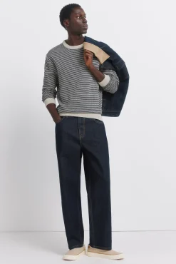New Springfield Pull structur&eacute; bicolore bleu
