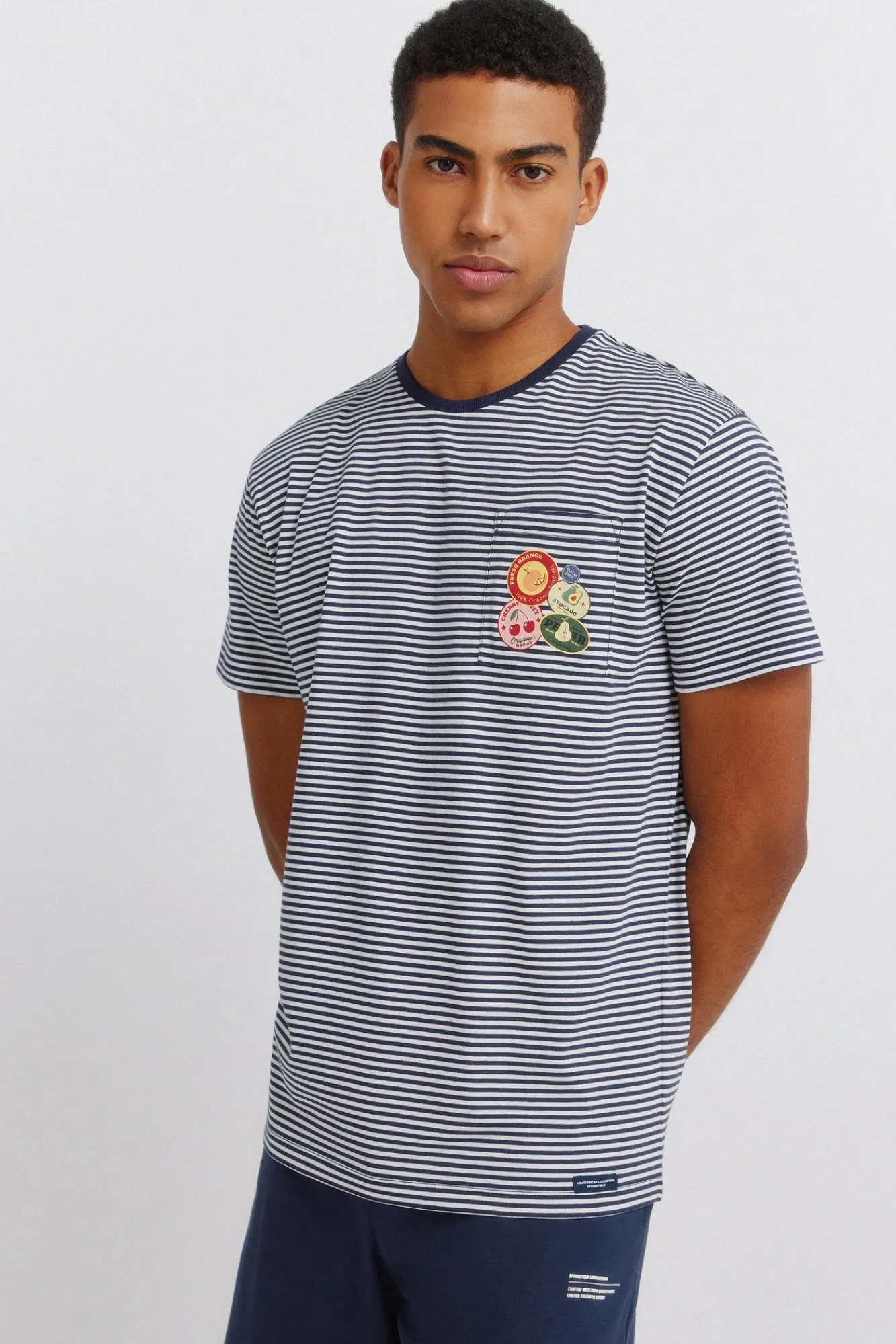 Sale Springfield Pyjama court Garfield bleu