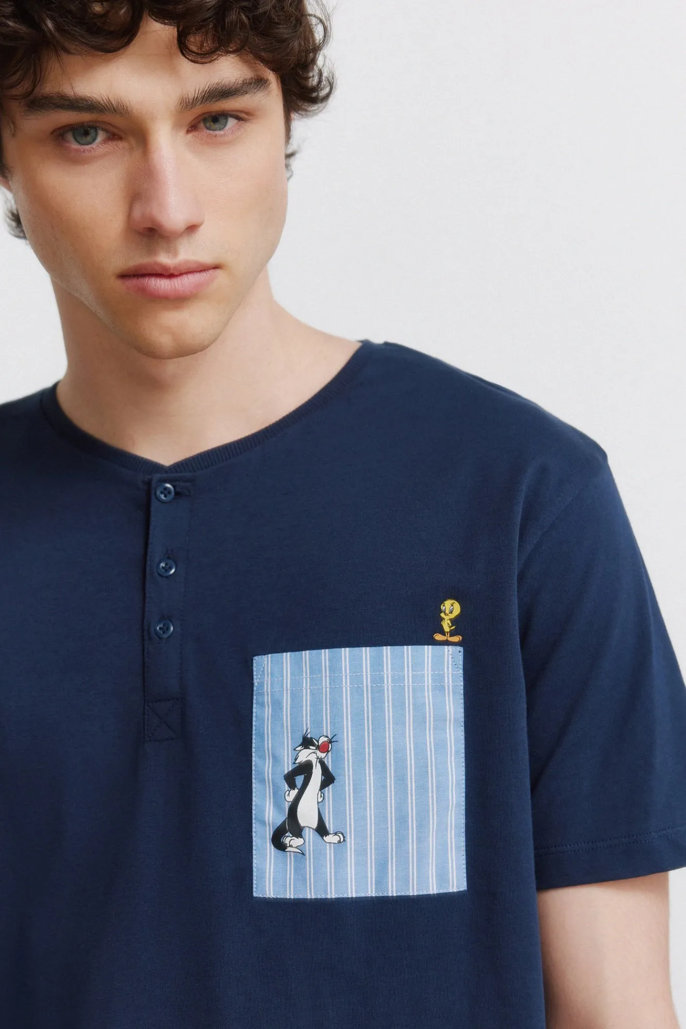 Hot Springfield Pyjama court Looney Tunes bleu
