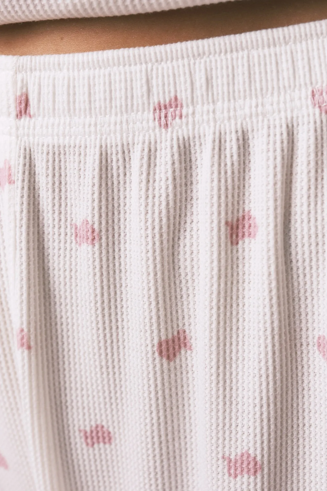 Outlet Women'secret Pyjama long en tricot gaufré blanc