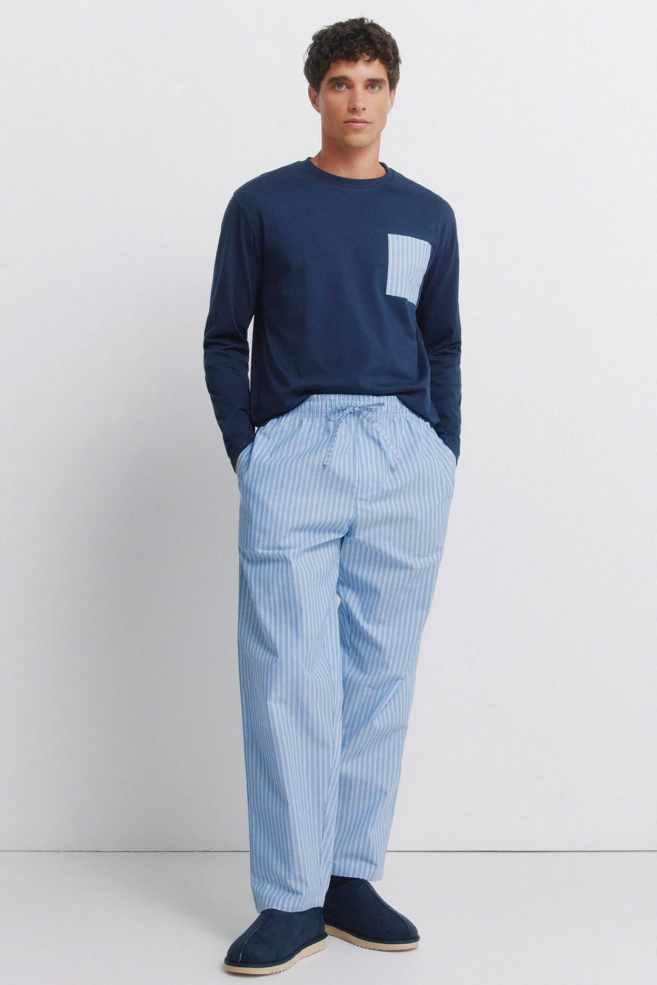 Online Springfield Pyjama long rayures bleu