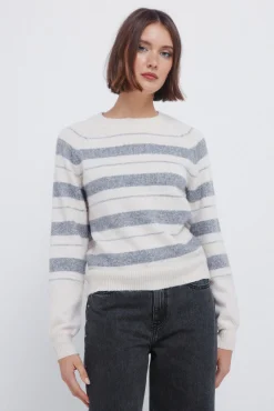 Best Springfield Rayures en pull beige