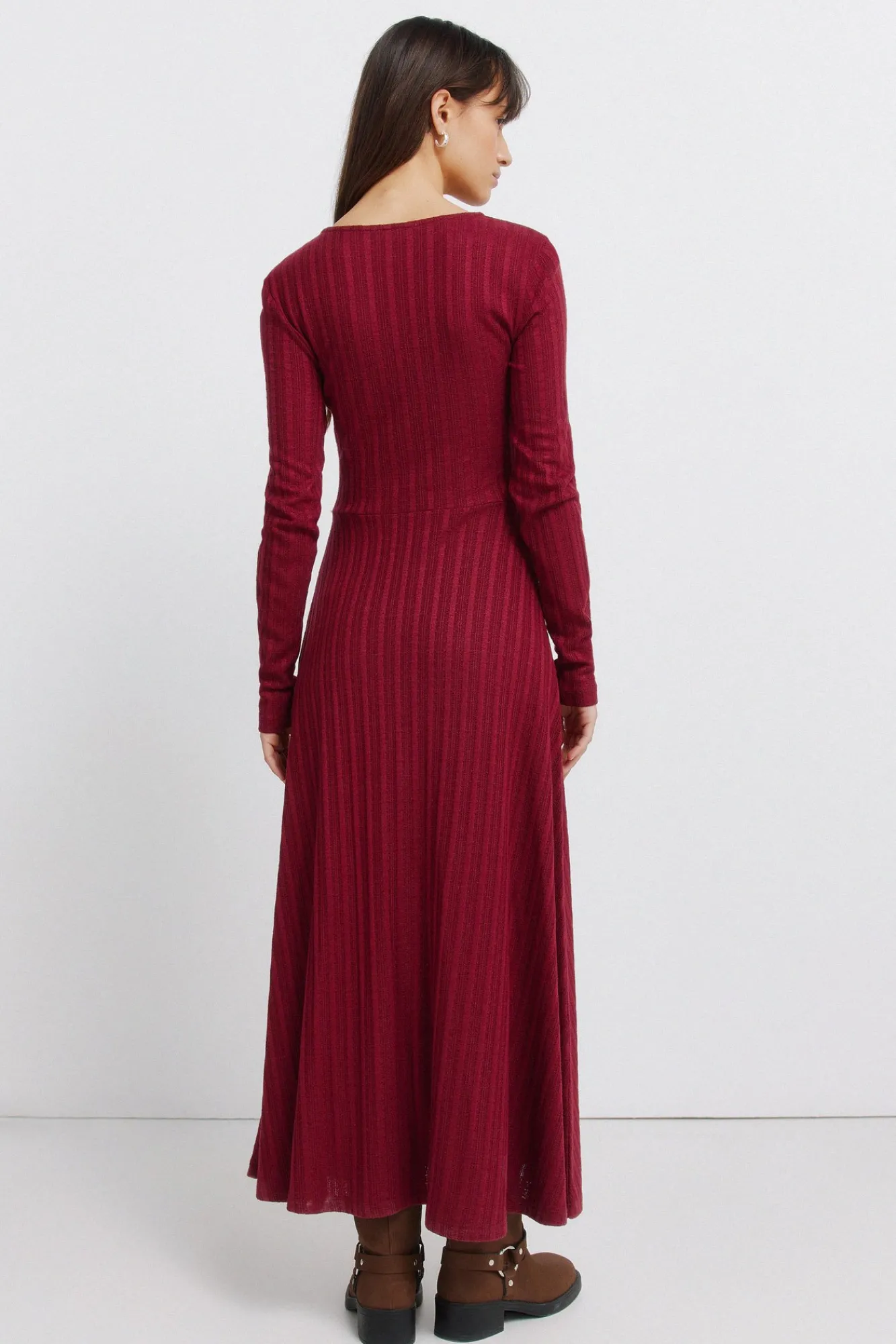 Clearance Springfield Robe midi en maille rouge imprimé