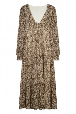 Best Springfield Robe midi imprimée nude