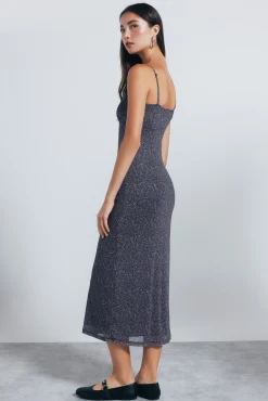 Sale Springfield Robe nuisette midi noir