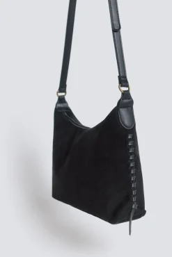 Hot Springfield Sac shopping effet daim noir