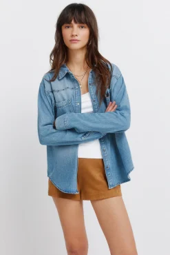 Clearance Springfield Short en daim synth&eacute;tique nude