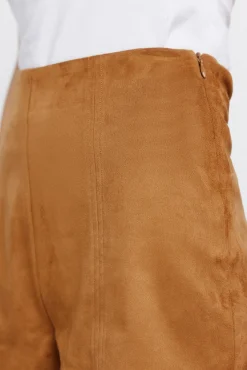 Clearance Springfield Short en daim synth&eacute;tique nude
