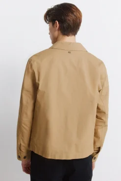 Best Springfield Surchemise &agrave; fermeture en coton camel