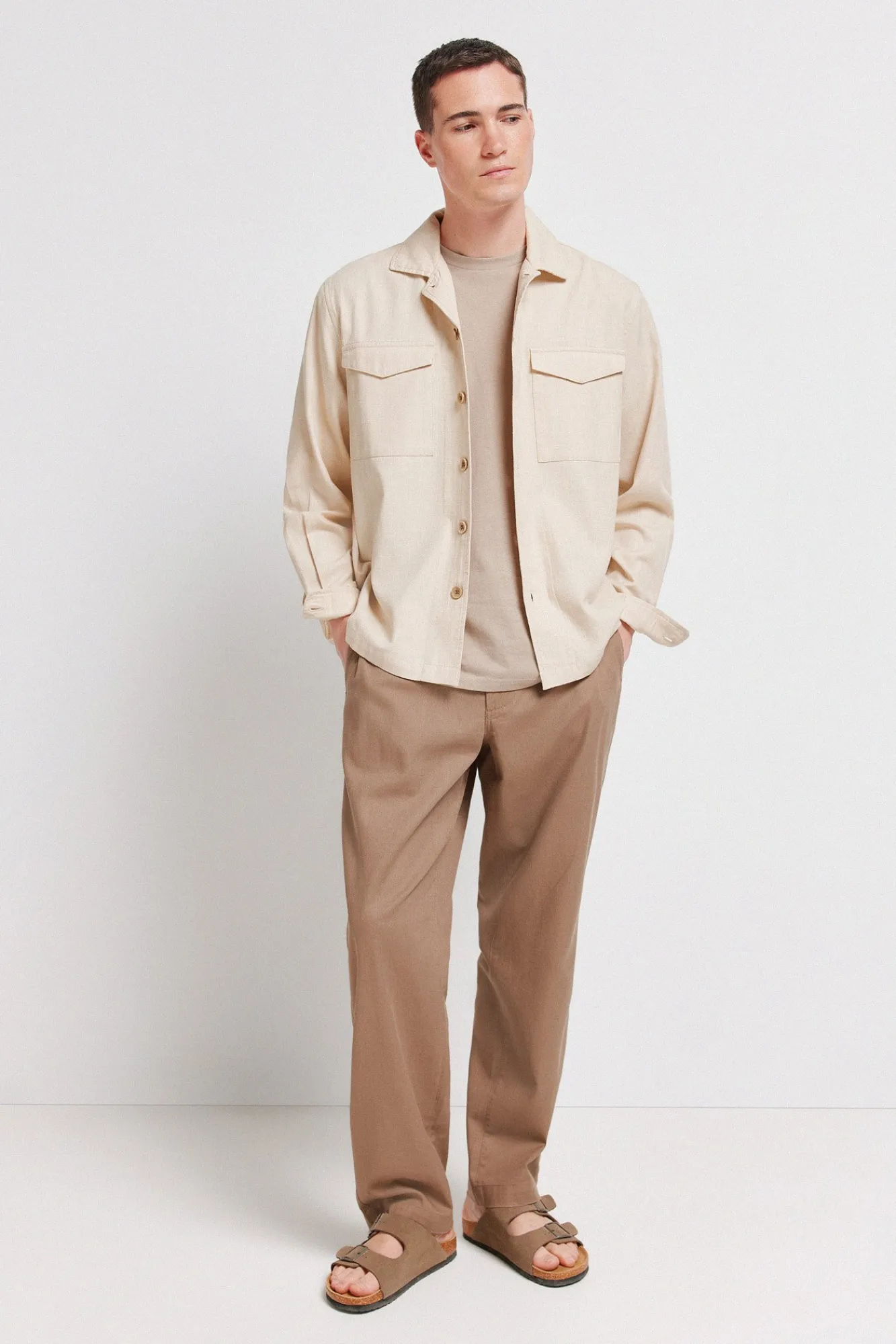 New Springfield Surchemise overshirt fit nude