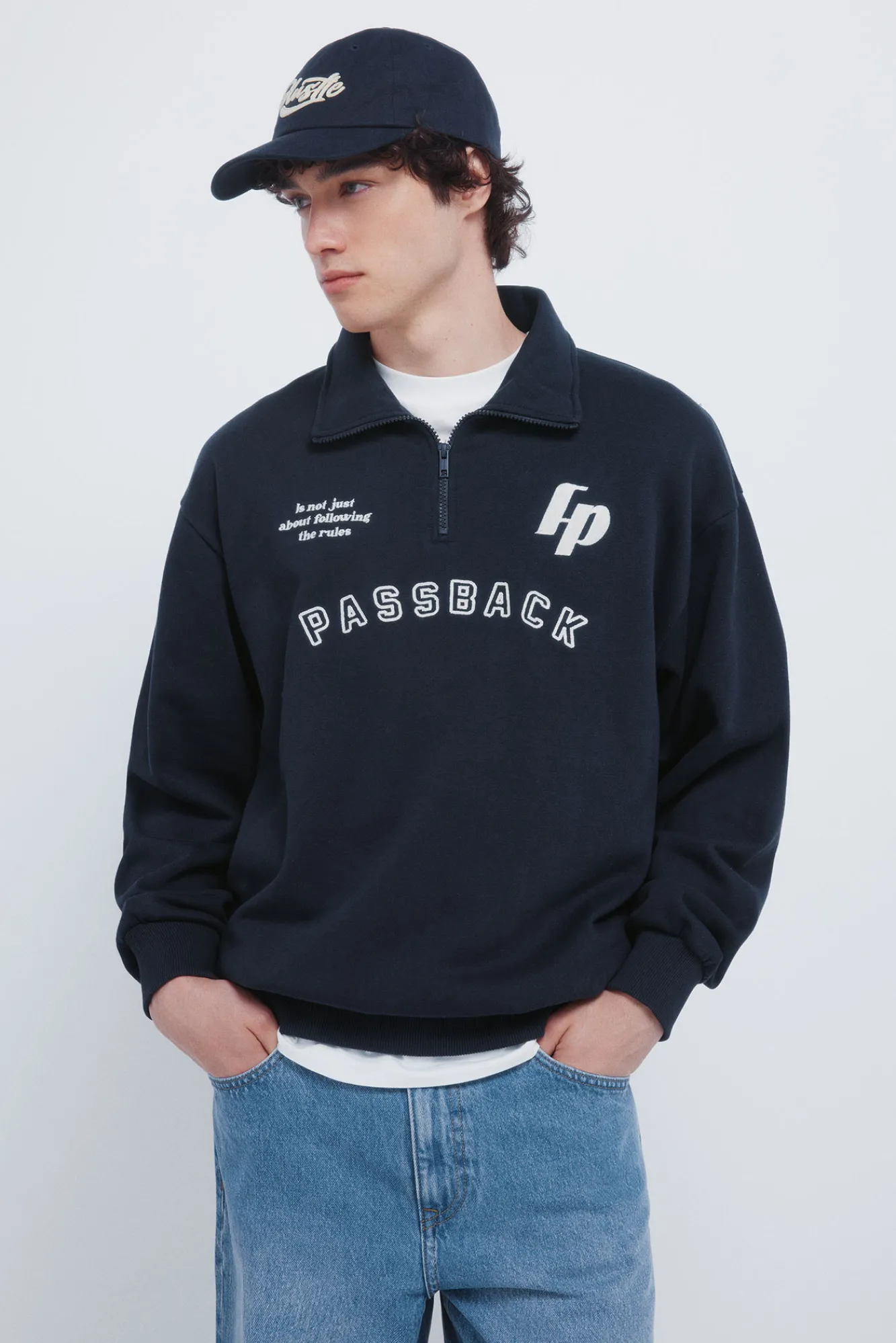 Best Springfield sweat-shirt bleu