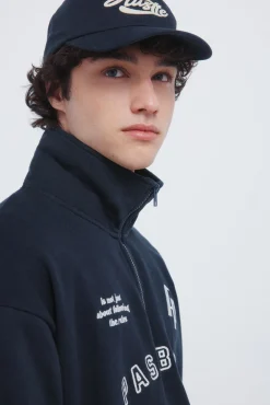Best Springfield sweat-shirt bleu
