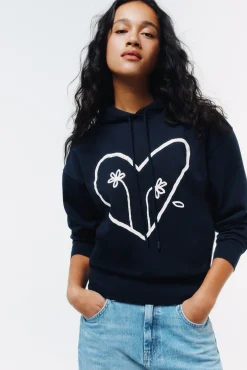 Clearance Springfield Sweat-shirt à deux fleurs noir
