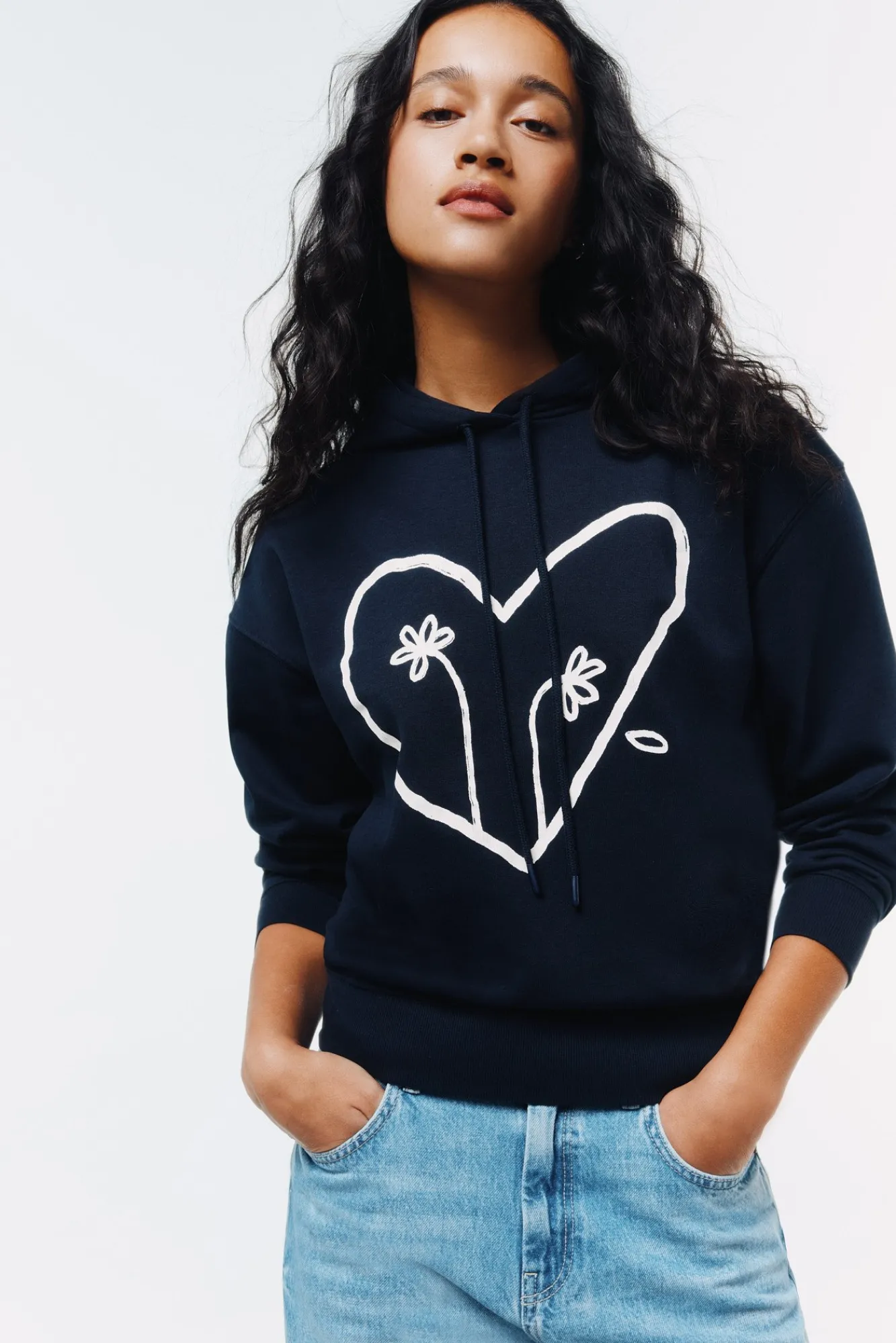 Clearance Springfield Sweat-shirt à deux fleurs noir