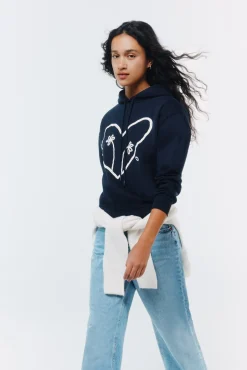 Clearance Springfield Sweat-shirt à deux fleurs noir