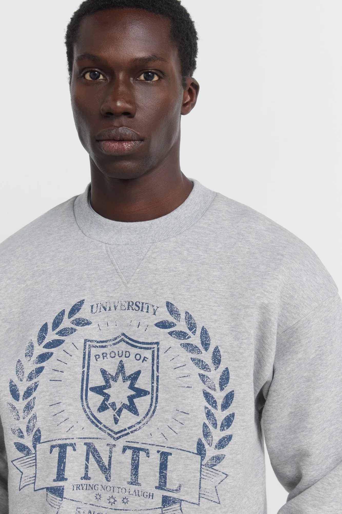 Sale Springfield Sweat-shirt à écusson gris
