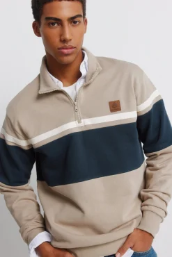 Discount Springfield Sweat-shirt &agrave; fermeture &agrave; d&eacute;coupes nude
