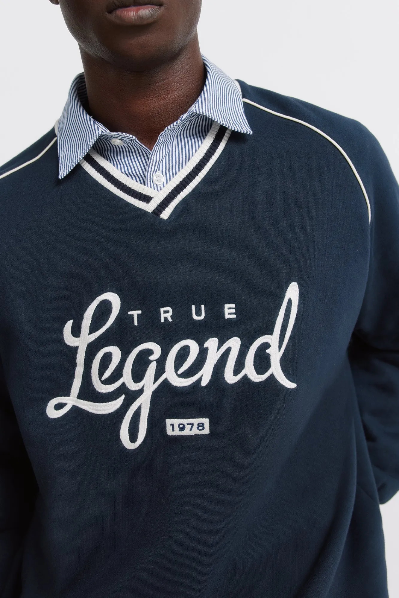 Sale Springfield Sweat-shirt col en V Legend bleu