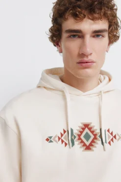 Sale Springfield Sweat-shirt ethnique blanc