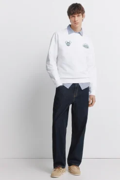 Outlet Springfield Sweat-shirt Mickey blanc