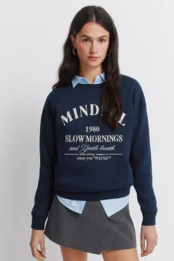 Hot Springfield Sweat-shirt "Mindful" bleu