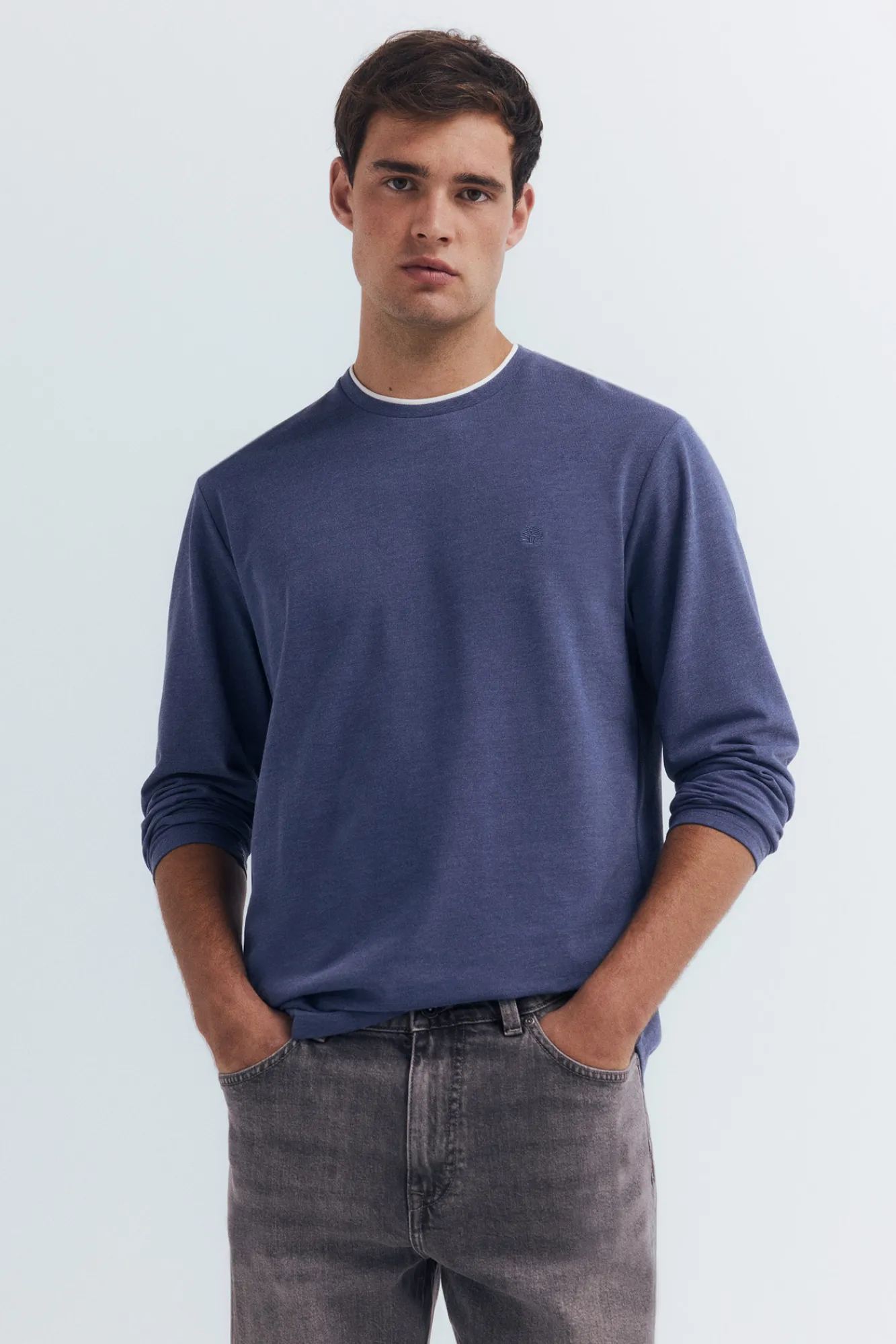 Outlet Springfield T-shirt à manche longues double mélange