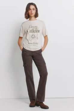 Sale Springfield T-shirt à manches courtes " Le café"