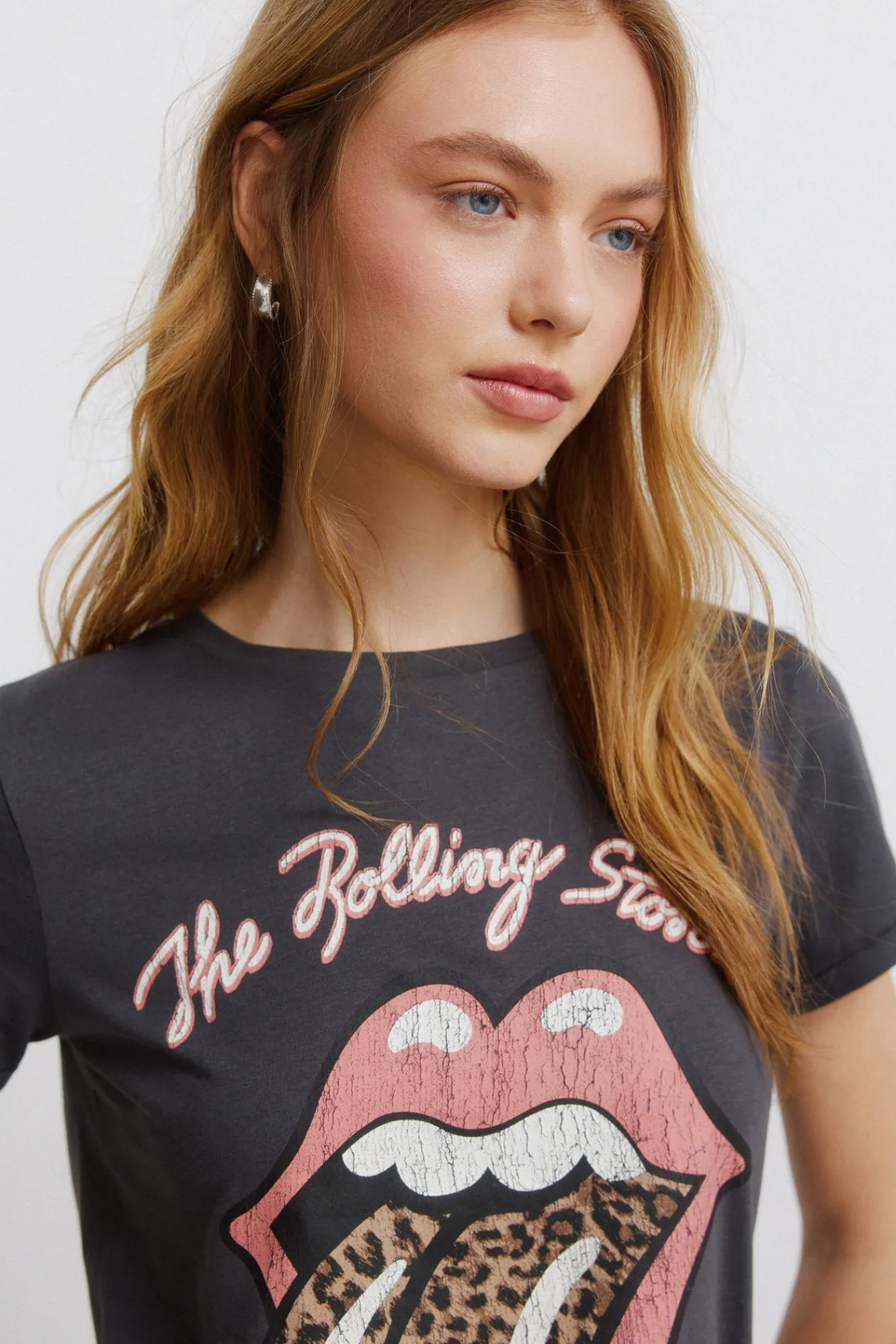 Outlet Springfield T-shirt à manches courtes "Pink panther" gris