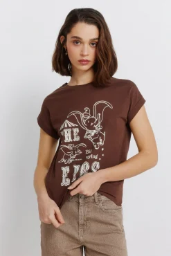 Discount Springfield T-shirt à manches courtes Disney marron