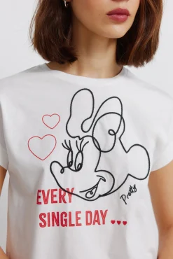 New Springfield T-shirt à manches courtes Disney beige