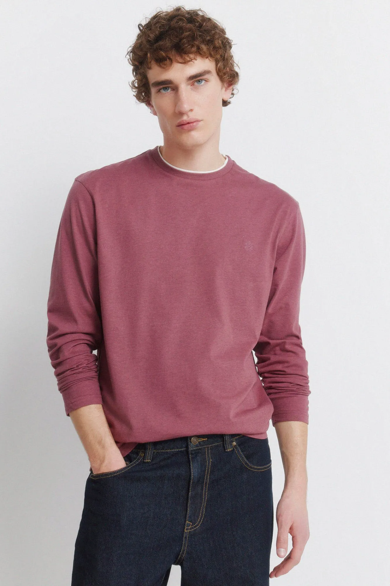 Sale Springfield T-shirt à manches longues à double effet chiné