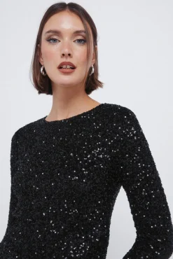 Springfield T-shirt &agrave; paillettes noir