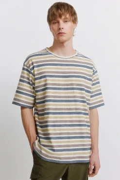 Clearance Springfield T-shirt à rayures blanc