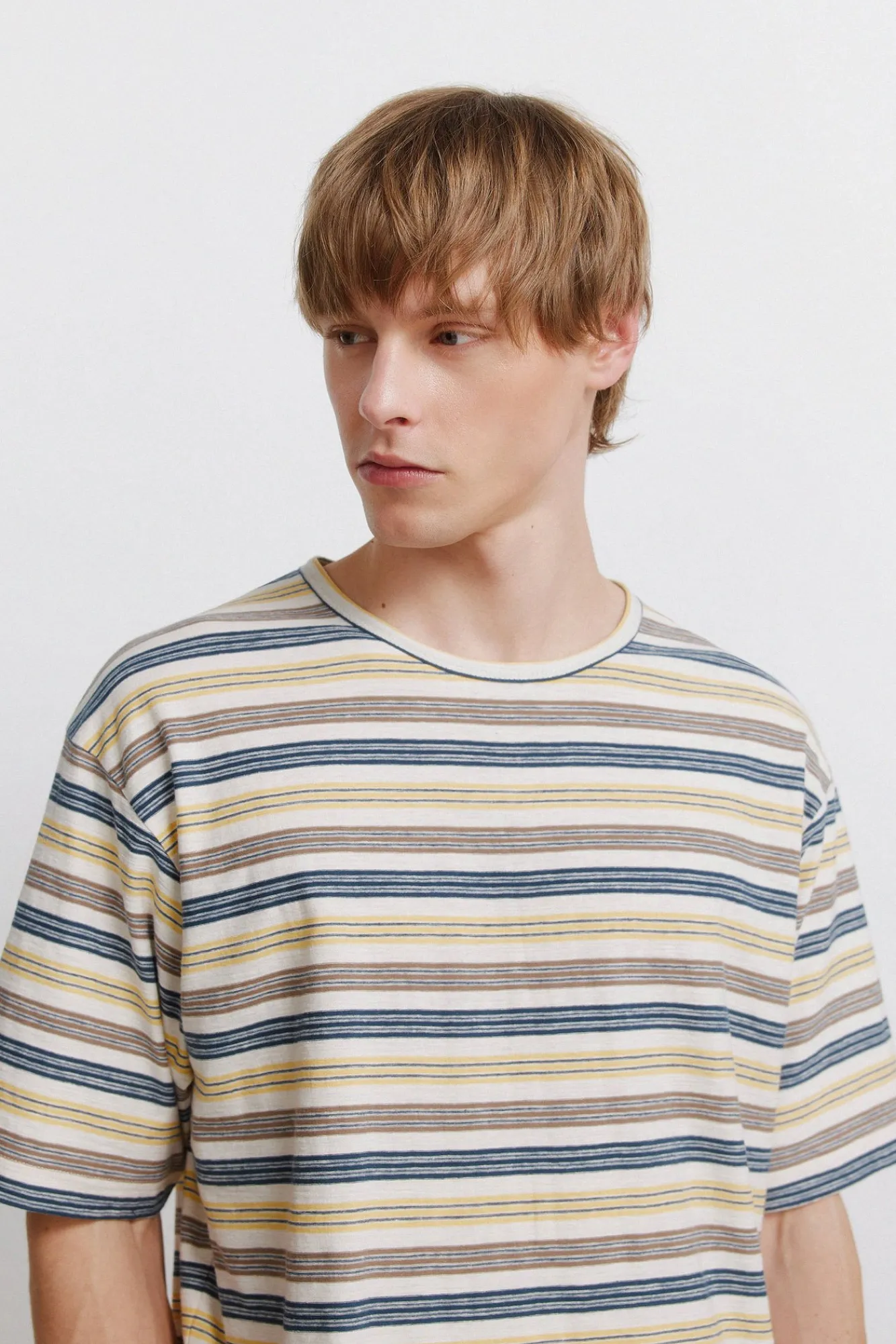 Clearance Springfield T-shirt à rayures blanc