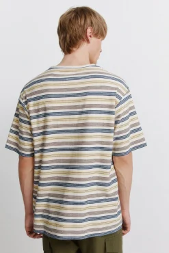 Clearance Springfield T-shirt à rayures blanc