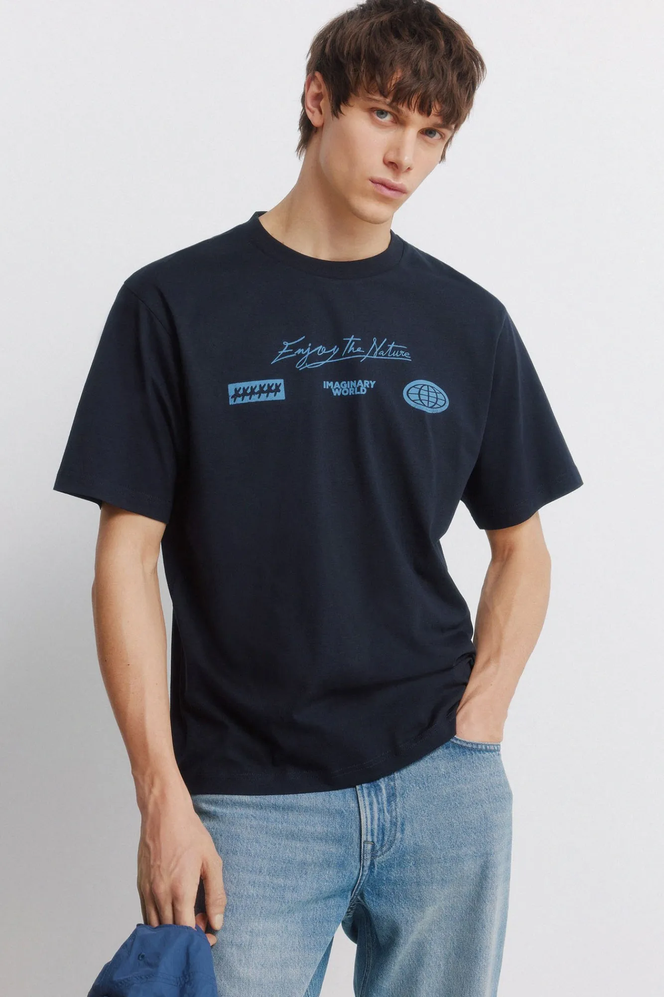 Outlet Springfield T-shirt avec logo bleu