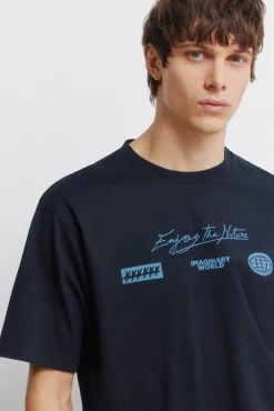 Outlet Springfield T-shirt avec logo bleu