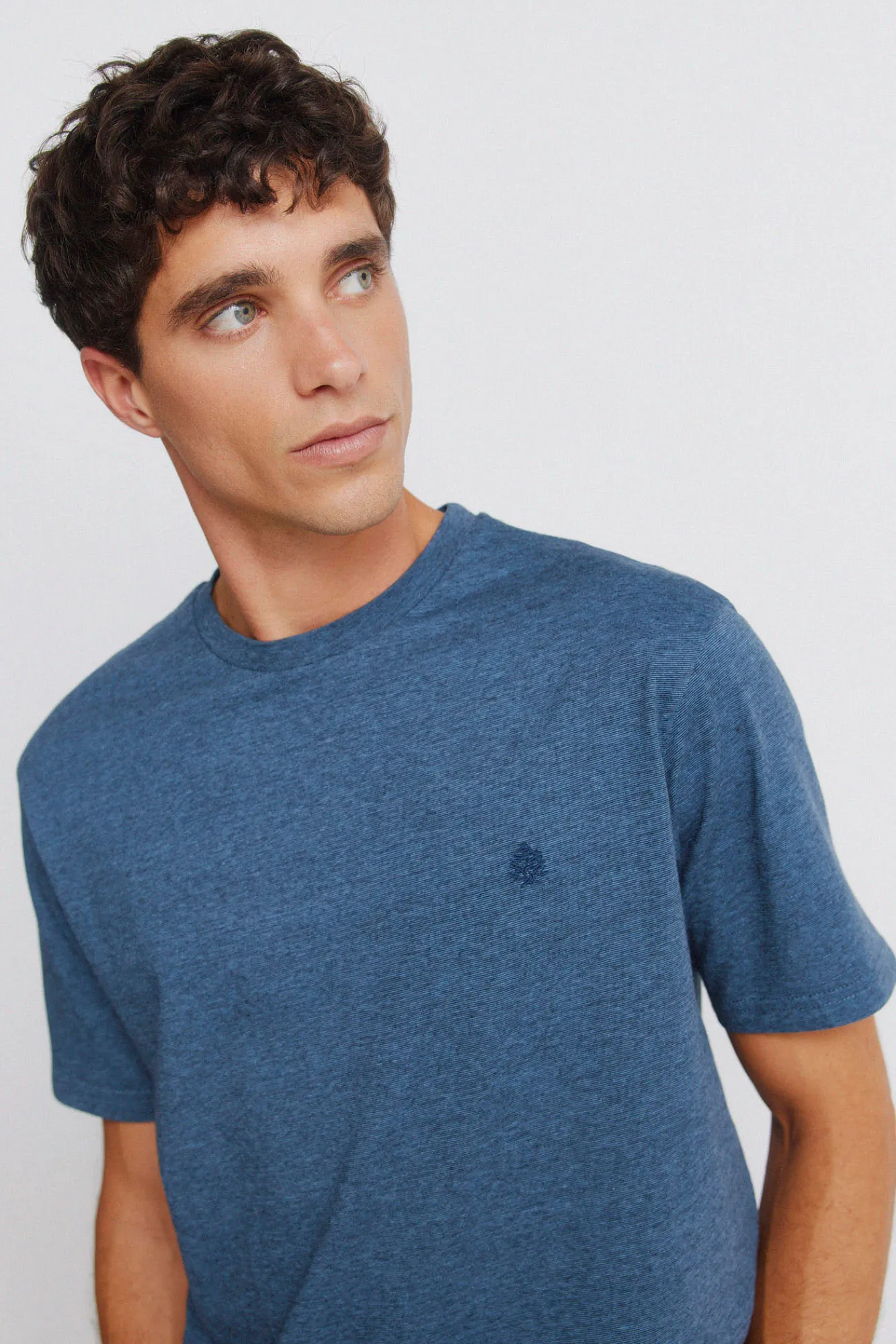 Online Springfield T-shirt basique à micro-rayures