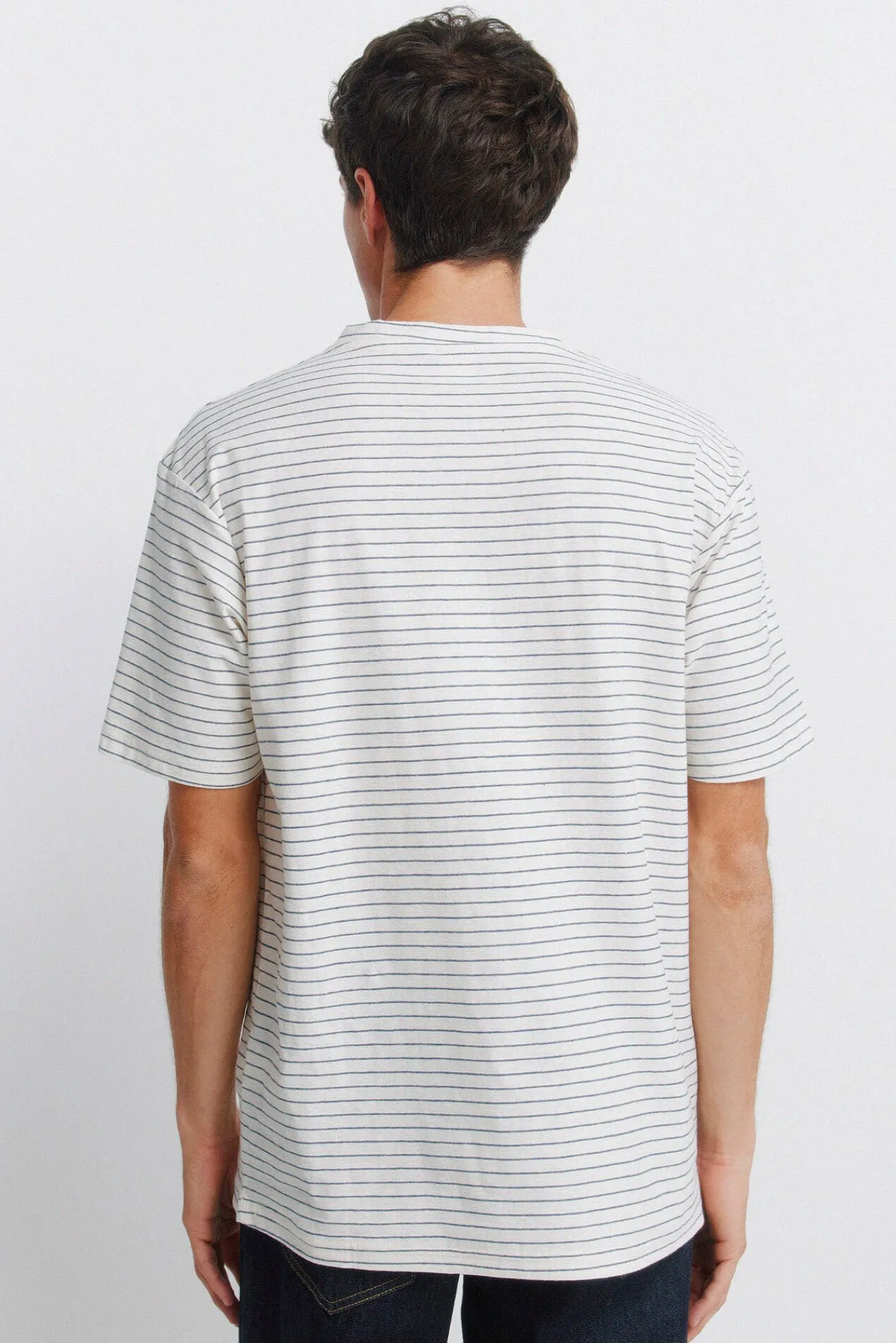 Best Springfield T-shirt basique rayures blanc