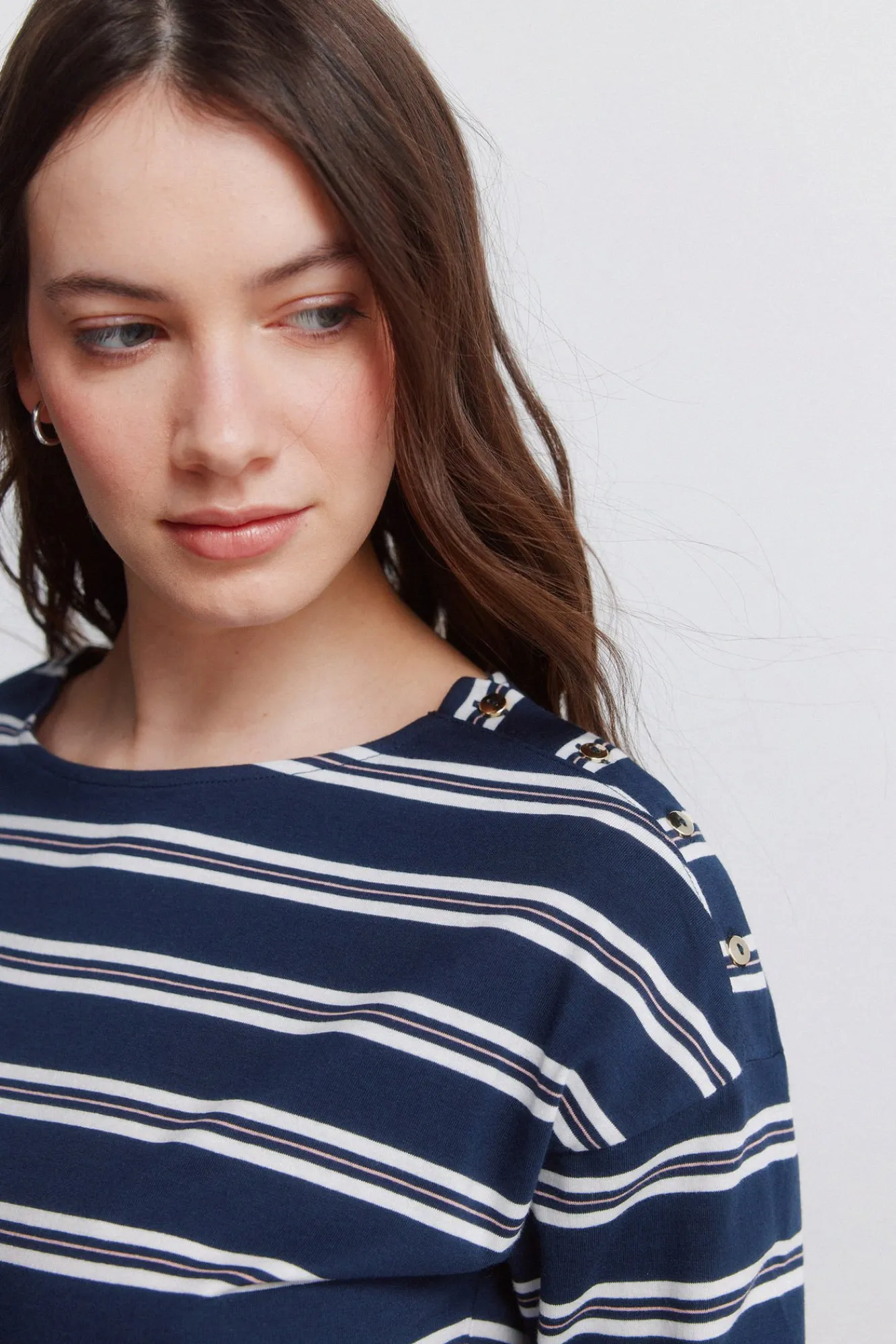 Clearance Springfield T-shirt boutons à l'épaule
