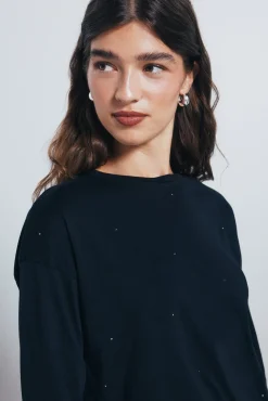 Best Springfield T-shirt clout&eacute; noir